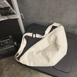 Riolio  new Japanese ins street canvas messenger bag for men and women jiaozi backpack students large-capacity chest bag
