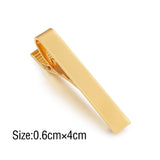 Riolio  Tie Clip Fashion Style Ties for Men Metal Tone Simple Bar Clasp Practical Necktie Accessories Clasp Tie Pin for Mens Collar Clip