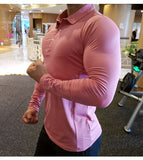 Quick Dry Running Shirt Men Bodybuilding Sport T-shirt Long Sleeve Compression Top Gym Fitness Tight Compresson Polo Jetseys