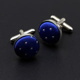 Riolio  Mens Round Braided Jewelry Fashion Shirt Cufflinks For Business Wedding Party Suit Stripe Dot Cuff Link Men Accessories Gift