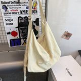 Riolio  Ins lazy wind canvas bag Japanese retro minimalist bag female Korean version of personality strap shoulder messenger bag handbag