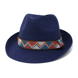 Riolio  Straw Hat Men Women Beach Sun Visor Hat Outdoor Seaside Sun Protection Sunbonnet New Fashion Summer Women Men Panama Jazz Caps
