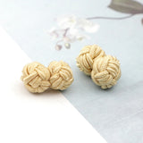 Riolio  Colorful Double Rope Ball Knot Cufflinks Novelty Solid Colors Braided Handmade Elastic Upscale Men's Classic Cuff Links For Men
