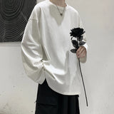 Riolio  Loose Sweatshirts Men Solid T Shirt Neutral Streetwear Fashion Women Korean Clothes Cotton Pullover Long Sleeve T-shirts Man