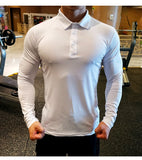 Quick Dry Running Shirt Men Bodybuilding Sport T-shirt Long Sleeve Compression Top Gym Fitness Tight Compresson Polo Jetseys