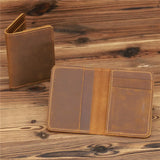 Vintage Men's Genuine Leather Credit Card Holder Small Wallet Money Bag ID Card Case Mini Purse For Male