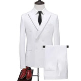 Riolio S-6XL (Jacket+Pants+vest) Men Suits Double Breasted Latest Design  Double breasted Groom Wedding Tuxedos Best Costume Homme