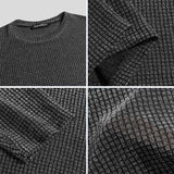 Riolio Men Mesh T Shirt Transparent Round Neck Long Sleeve Sexy Streetwear Camisetas Casual Party Nightclub Tee Tops 5XL