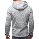 Riolio Men's Full Zip Hoodie Solid Color Zipper Hooded Daily Fitness Basic Thin Fleece Hoodies Sweatshirts Long Sleeve Blue Gray Black
