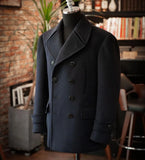 Riolio Male Coat Men's Trench Coats Double Breasted Lapel Slim Fit Tailored Men's Winter Overcoat Jackets Man Winter Wool Blazer