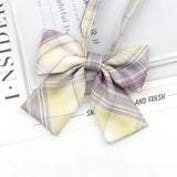 Riolio  Ladies Bowtie Cute College Style Striped Chic Handiness Simple Student Cosplay  JK Uniform Accessory Collar Butterfly Knot Gift