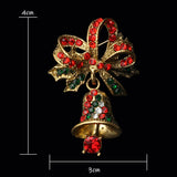 Riolio  New Christmas Luxury Tie Bowtie Brooch Set For Men Butterfly Cravat Snowflake Santa Claus Polyester Red Festival Party Gift