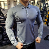 Quick Dry Running Shirt Men Bodybuilding Sport T-shirt Long Sleeve Compression Top Gym Fitness Tight Compresson Polo Jetseys