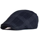 Riolio Winter Vintage Plaid Thick Beret Hat Corduroy Newsboy Cap Men Women England Gatsby Retro Hat Driver Flat Cap