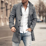 Men's Long Jackets Autumn Long Sleeve Button Casual Winter Outerwear