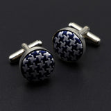 Riolio  Mens Round Braided Jewelry Fashion Shirt Cufflinks For Business Wedding Party Suit Stripe Dot Cuff Link Men Accessories Gift
