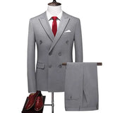 Riolio S-6XL (Jacket+Pants+vest) Men Suits Double Breasted Latest Design  Double breasted Groom Wedding Tuxedos Best Costume Homme