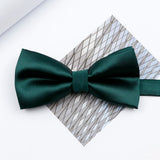 Riolio  Colorful Solid Color Parent-Child Bowtie Set Classic Polyester Butterfly Satin For Father Son Party Dinner Wedding Accessory