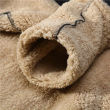 Riolio Lamb cashmere Hoodies + Pants 2 PCS Winter Thicken Warm Men Sports Suits Tracksuit Hoodie Sportswear Zipper Cashmere hoodie mens