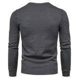 Men Winer New Casual Solid Thick wool Cotton Sweater Pullovers Men High Elasticity Fashion Slim Fit O-Neck Sweater Men