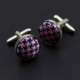 Riolio  Mens Round Braided Jewelry Fashion Shirt Cufflinks For Business Wedding Party Suit Stripe Dot Cuff Link Men Accessories Gift