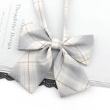 Riolio  Ladies Bowtie Cute College Style Striped Chic Handiness Simple Student Cosplay  JK Uniform Accessory Collar Butterfly Knot Gift