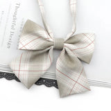Riolio  Ladies Bowtie Cute College Style Striped Chic Handiness Simple Student Cosplay  JK Uniform Accessory Collar Butterfly Knot Gift