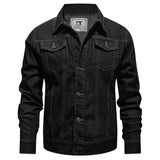 Size S-5XL Spring and Autumn New Style Boutique Pure Cotton Fashion Blue Black Mens Casual Denim Jacket Slim Cowboy Coat