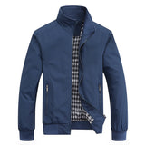 Riolio Spring Autumn Casual Solid Fashion Slim Bomber Jacket Men Overcoat New Arrival Baseball Jackets Men's Jacket M-6XL 8XL Top
