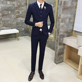 Men's Suits High Quality Wedding Groom Tuxedos Single Button Slim Fit Business Prom Dress Men's Formal Dress Suits