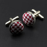 Riolio  Mens Round Braided Jewelry Fashion Shirt Cufflinks For Business Wedding Party Suit Stripe Dot Cuff Link Men Accessories Gift
