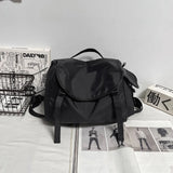 Riolio  Simple female fashion black trade messenger bag joker shoulder bag large capacity diagonal bag men. Fashion waterproof Bao