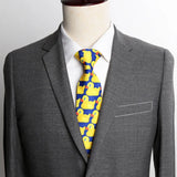 Riolio  Mens Yellow Rubber Duck Tie Fashion Necktie From Hot TV Show How I Met Your Mother 8CM Width Men Gifts ties