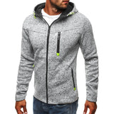 Riolio Men's Full Zip Hoodie Solid Color Zipper Hooded Daily Fitness Basic Thin Fleece Hoodies Sweatshirts Long Sleeve Blue Gray Black