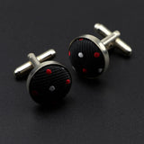 Riolio  Mens Round Braided Jewelry Fashion Shirt Cufflinks For Business Wedding Party Suit Stripe Dot Cuff Link Men Accessories Gift