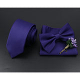 Riolio  Solid Color Tie Set For Men Sage Green Pink Flower Pin Necktie Hanky Cufflinks Brooch Set Groom Suit Wedding Shirt Accessory