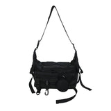 Riolio  Ins shoulder messenger bag, male fashion brand Harajuku functional bag, fashion joker, student dark wind tooling bag, female.