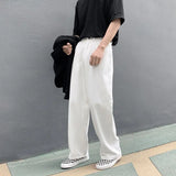 Wide Leg Jeans Men Fashion Casual White Jeans Men Streetwear Korean Loose Hip-hop Straight Jeans Mens Denim Trousers M-3XL