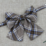 Riolio  Hot Women Girls Silk Cotton Bowties Fashion Cute College Style Striped Plaid Ladies School Girl Student Uniform Butterfly Knot
