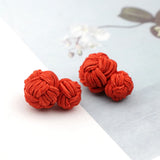 Riolio  Colorful Double Rope Ball Knot Cufflinks Novelty Solid Colors Braided Handmade Elastic Upscale Men's Classic Cuff Links For Men
