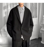 Riolio Korean-style Men Casual Blazers Male One Button Suit Jackets Daily Business Streetwear All-match Simple Suit-tops