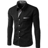 Riolio Hot Sale New Fashion Camisa Masculina Long Sleeve Shirt Men Slim fit Design Formal Casual Brand Male Dress Shirt Size M-4XL