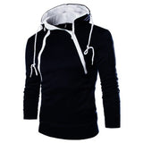 Riolio Men's Hoodies Long Sleeve Sweatshirts for Men Zipper Hooded Pullover High Neck Mens Sweatshirt Top Jacket Coat Black Sweater