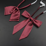 Riolio  13 Colors Girl Student Bowtie Set Women Lady Ribbon Bow Tie School Party Bowknot Pink Bule Black Classic Butterfly Accessories