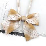 Riolio  Ladies Bowtie Cute College Style Striped Chic Handiness Simple Student Cosplay  JK Uniform Accessory Collar Butterfly Knot Gift