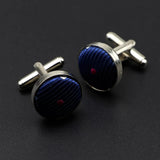 Riolio  Mens Round Braided Jewelry Fashion Shirt Cufflinks For Business Wedding Party Suit Stripe Dot Cuff Link Men Accessories Gift