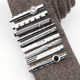 Riolio  New Fashion Tie Clip High Quality Jewelry Simple Enamel Mens Business Luxury Design Bar Pinch Clasp Tie Pin Gift