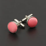 Riolio  Men's Solid Color Cufflinks New Design Round Braided Shirt Cuff Link For Gentleman Wedding Party Business Suit Accessories Gift