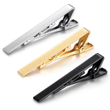 Riolio  Tie Clip Fashion Style Ties for Men Metal Tone Simple Bar Clasp Practical Necktie Accessories Clasp Tie Pin for Mens Collar Clip