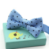 Riolio  Fashion Single Deck Children Solid Color Bowknot Lovely Knit Bowtie Adjustable  Neckwear Designer Knitting Kid Butterfly Bow Tie